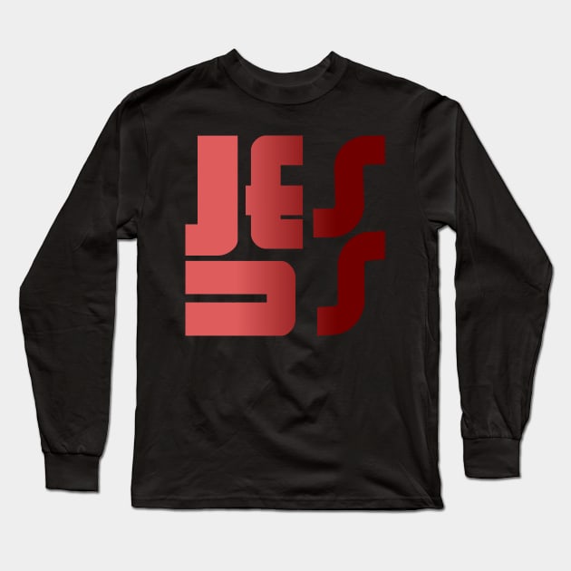 Jesus, name, typography Long Sleeve T-Shirt by Furashop